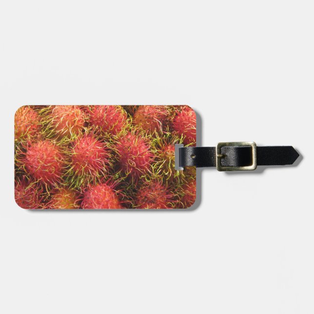Rambutan Tropical Fruit Luggage Tag (Front Horizontal)