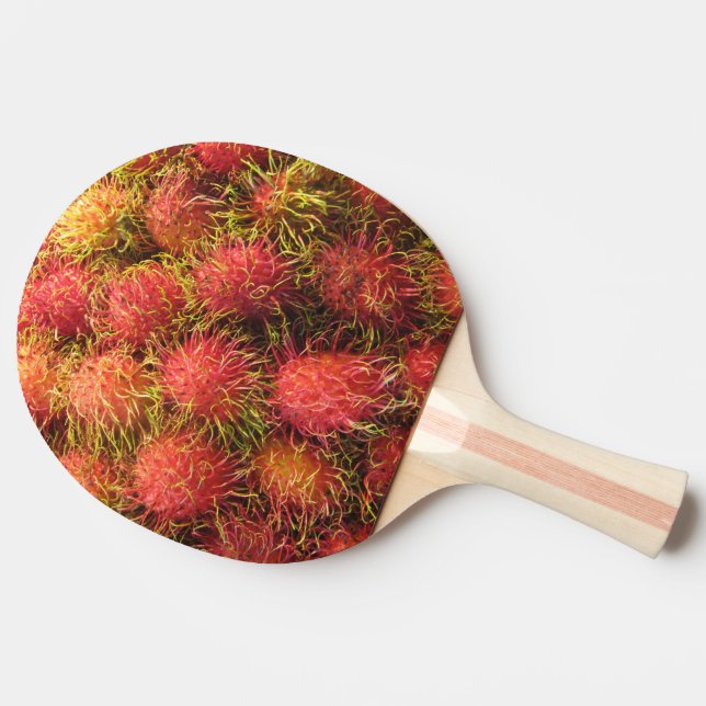 Rambutan Tropical Fruit Ping Pong Paddle (Side)