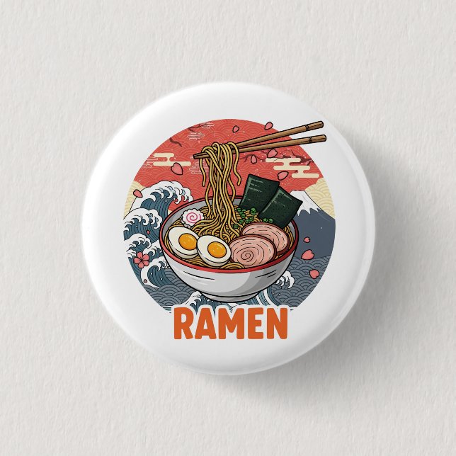 Ramen 3 Cm Round Badge (Front)