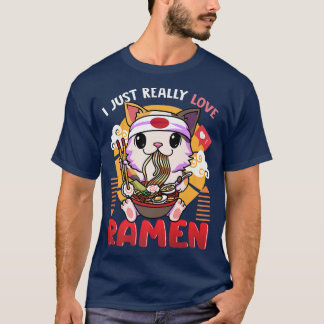 Ramen and cats anime gifts Japanese stuff  T-Shirt