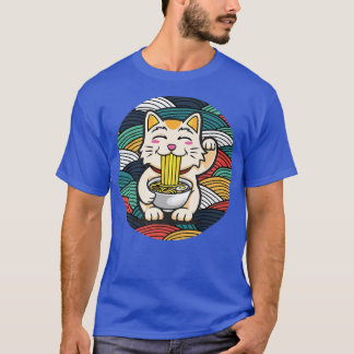 Ramen And Cats, Japanese Anime For Men Women, Retr T-Shirt