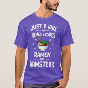 Ramen And Hamsters Anime Gift for Girls Women T-Shirt