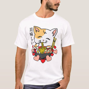 Ramen - Anime Cat - Manga Japanese Culture Art T-Shirt