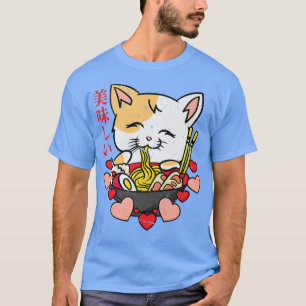 Ramen Anime Cat Manga Japanese Culture Art Vinta T-Shirt
