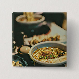 Ramen artwork 15 cm square badge