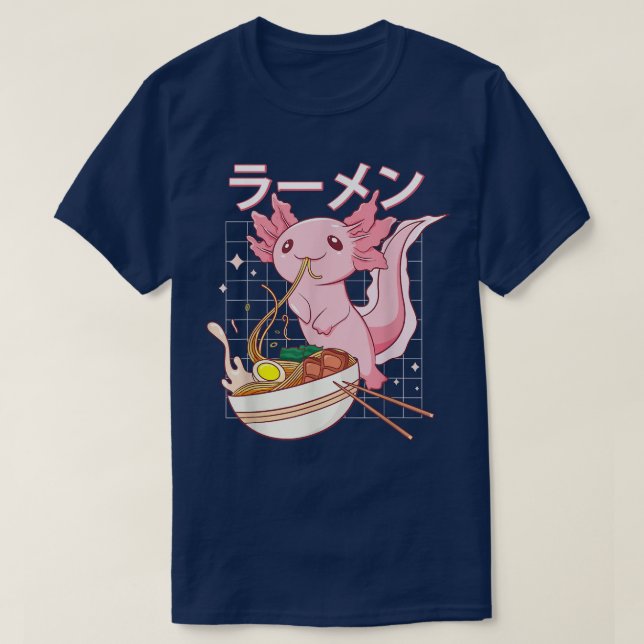 Ramen Axolotl Kawaii Anime Japanese Food For Men T T-Shirt (Design Front)