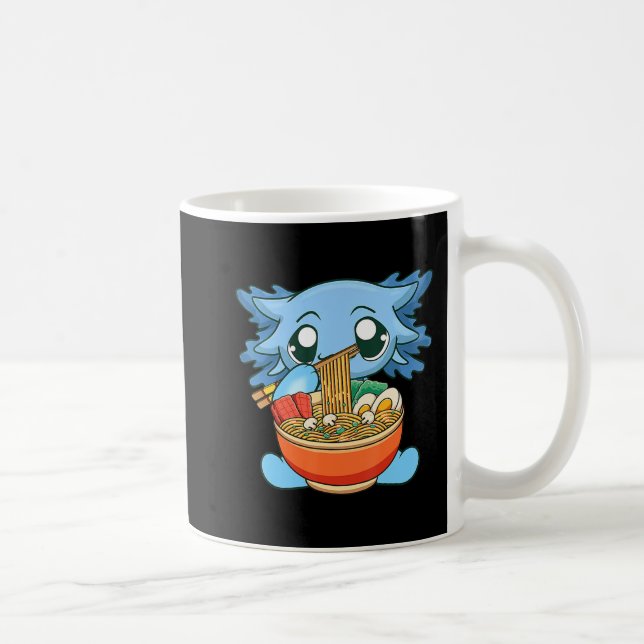 Ramen Axolotl Kawaii Anime Japanese Food Gift Girl Coffee Mug (Right)