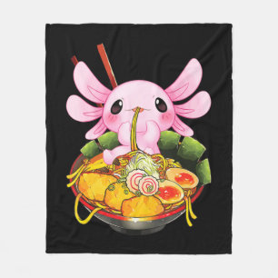 Ramen Axolotl Kawaii Anime Japanese Food Gift Girl Fleece Blanket