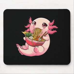 Ramen Axolotl Kawaii Anime Japanese Food Girls Tee Mouse Mat
