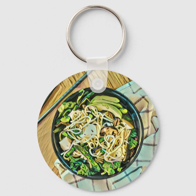 Ramen birthday gift key ring (Front)