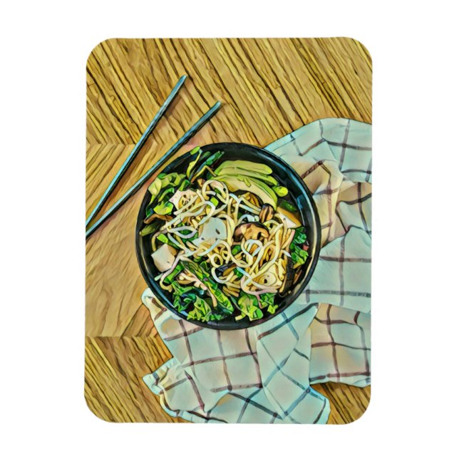 Ramen birthday gift magnet (Vertical)