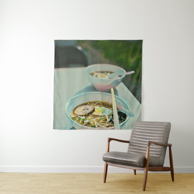 Ramen birthday gift tapestry (In Situ)