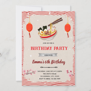 Ramen birthday invitation