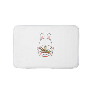 Ramen Bunny Bowl for Kawaii Ramen Noodle Soup Love Bath Mat