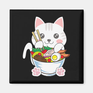 Ramen Cat Anime Bowl Kawaii Neko Japanese Food Gir Magnet