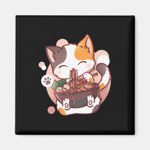 Ramen Cat Anime Bowl Kawaii Neko Japanese Magnet