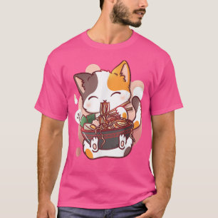 Ramen Cat Anime Bowl Kawaii Neko Japanese T-Shirt