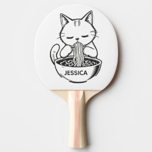 Ramen Cat – Awesome Kawaii Anime Personalized Ping Pong Paddle
