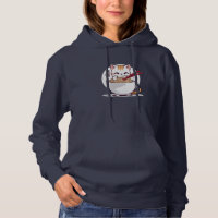 Ramen Cat Eating Noodles Design T-Shirt