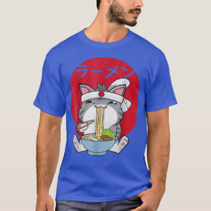 Ramen Cat Japanese Anime Kawaii Lover 2022 Boys Gi T-Shirt