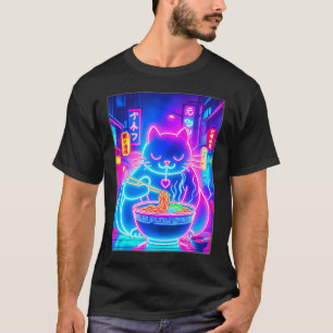 Ramen Cat Japanese Anime Noodles Aesthetic Kawaii T-Shirt