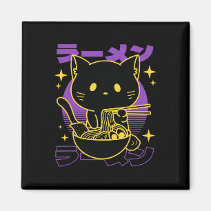 Ramen Cat Japanese Magnet