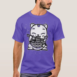 Ramen Cat Kawaii Anime Cool Japanese Gift T-Shirt
