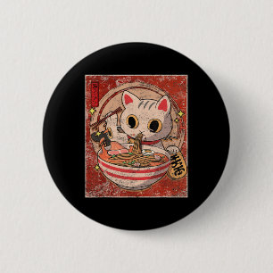 Ramen Cat Kawaii Anime Japanese Food Gift Girls Te 6 Cm Round Badge