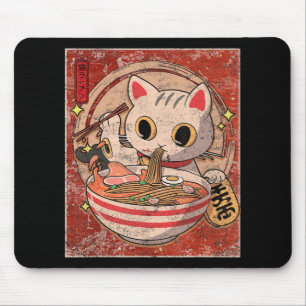 Ramen Cat Kawaii Anime Japanese Food Gift Girls Te Mouse Mat