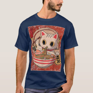Ramen Cat Kawaii Anime Japanese Food Gift Girls Te T-Shirt