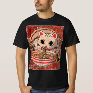 Ramen Cat Kawaii Anime Japanese Food Gift Girls Te T-Shirt