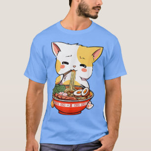 Ramen Cat Kawaii Anime Japanese Food Girls1459 T-Shirt