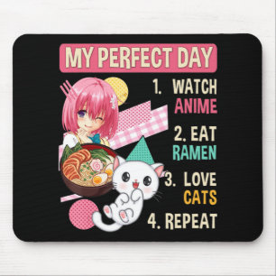 Ramen Cat Kawaii Anime Japanese Food Girls Officia Mouse Mat