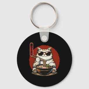 Ramen Cat Kawaii Anime Japanese Kawaii Neko 1  Key Ring
