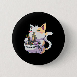 Ramen Cat Kawaii Anime Japanese Kawaii Neko 6 Cm Round Badge
