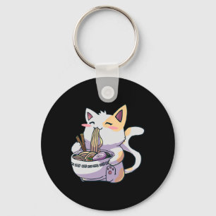 Ramen Cat Kawaii Anime Japanese Kawaii Neko Key Ring