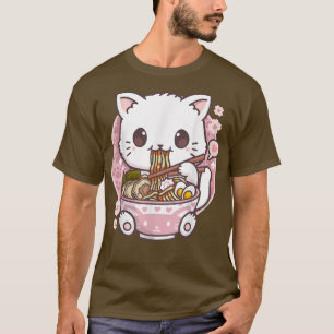Ramen Cat Kawaii Anime Ramen Cat Cat Lovers Kawaii T-Shirt