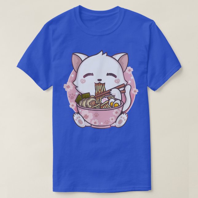 Ramen Cat Kawaii Anime  T-Shirt (Design Front)