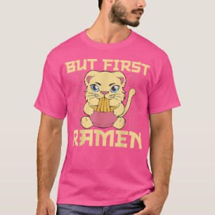 Ramen Cat Kawaii Japanese Noodle Funny Anime Cat T-Shirt