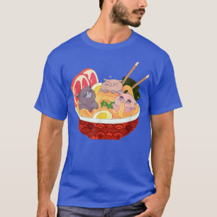 Ramen Cat Kawaii Neko Anime Cats Japanese Noodles  T-Shirt