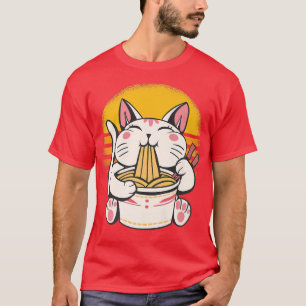 Ramen Cat Lover Kawaii Anime Premium T-Shirt