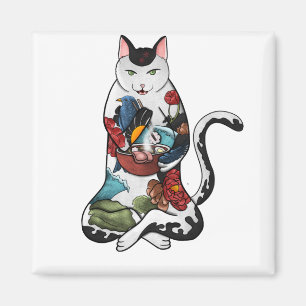 ramen cat magnet