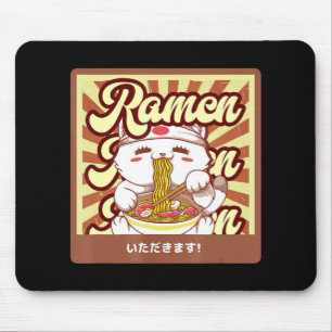Ramen Cat Neko Anime Kawaii Japanese Cat Lover Tee Mouse Mat