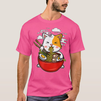Ramen Cat Neko Anime Kawaii Japanese Merch Gift Gi T-Shirt