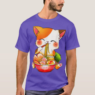 Ramen Cat Neko Anime Kawaii Japanese Merch Gifts W T-Shirt