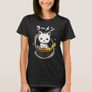 Ramen Cat Neko Japanese Noodles Cats Funny T-Shirt