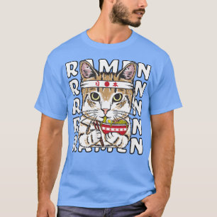 Ramen Cat Ninja Anime Kawaii Japanese T-Shirt
