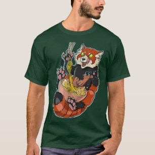 Ramen Cat Panda Kawaii Anime Japanese Food 964 T-Shirt