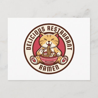 Ramen Cat  Postcard