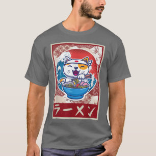 Ramen Cat Shirt Kawaii Anime Japanese Food Gift Te